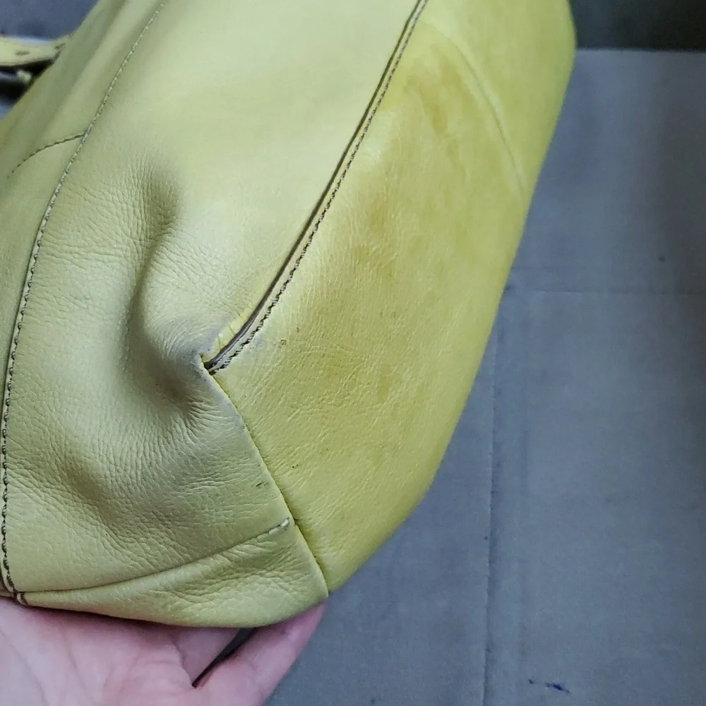 Fossil Y2K yellow vintage tote bag